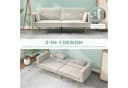 HOMCOM Schlafsofa 2-Sitzer Beige mit Verstellbarer Rückenlehne Bild 4
