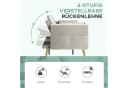 HOMCOM Schlafsofa 2-Sitzer Beige mit Verstellbarer Rückenlehne Bild 5