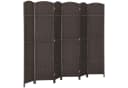 HOMCOM Raumteiler 240x170 cm Faltbar Kiefernholz Polypropylen Braun Bild 1