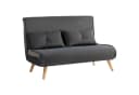 HOMCOM Schlafsofa 2 Sitzer Sofa mit 5-stufig Verstellbarer Rückenlehne, Lendenkissen, Schlafcouch 190 x 120 cm, für Wohnzimmer, Dunkelgrau Bild 1
