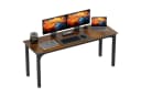 HOMCOM Schreibtisch Industrie-Design Rustikal Braun Stahlgestell Bild 1