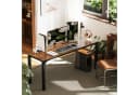HOMCOM Schreibtisch Industrie-Design Rustikal Braun Stahlgestell Bild 2