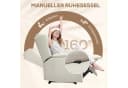 HOMCOM Relaxsessel Beige mit Liegefunktion und Taschenfederkern Bild 4