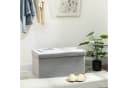 HOMCOM Sitzbank mit Stauraum Hellgrau Faltbar Bild 2