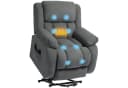 HOMCOM Relaxsessel Grau Elektrisch mit Massage & Aufstehhilfe Bild 1