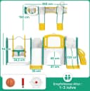 AIYAPLAY Rutschen- und Schaukelset 9-in-1 Froschmotiv Indoor Outdoor Bild 3