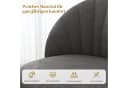HOMCOM Esszimmerstuhl Set 4-tlg. Dunkelgrau Samt-Look Armlos Bild 5