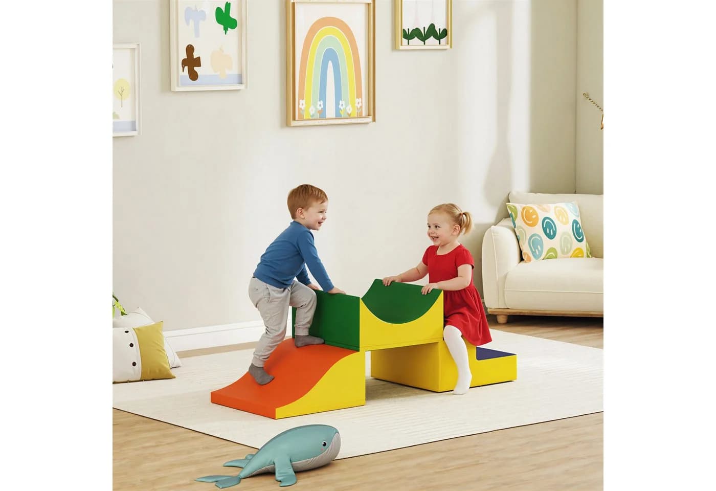 AIYAPLAY Schaumstoff Bausteine Kinder 3 Stück Klettern Spielbausteine Mehrfarbig - Bild 2