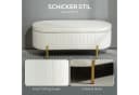 HOMCOM Sitzbank mit Stauraum Cremeweiß+Golden Bild 5