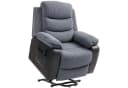 HOMCOM Relaxsessel mit Aufstehhilfe, Liegefunktion, Taschenfederkern, Dunkelgrau Bild 1