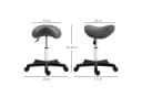 HOMCOM Rollsitz 360° drehbar höhenverstellbar Grau Bild 3