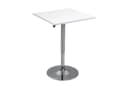 HOMCOM Bartisch Höhenverstellbar, quadratisch, Weiß, 360° drehbar Bild 1