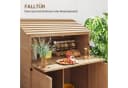 Outsunny Gerätehaus Holz Braun mit klappbarem Tisch Bild 4