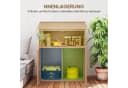 Outsunny Gerätehaus Holz Braun mit klappbarem Tisch Bild 5