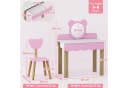 AIYAPLAY Schminktisch mit Hocker und Spiegel - Bärendesign Rosa Bild 3