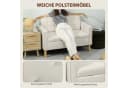 HOMCOM 2-Sitzer Sofa mit Stauraum Cremeweiß Bild 5