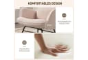 HOMCOM Schaukelsessel Gepolstert Beige mit Kissen und Fußhocker Bild 5