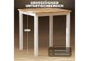 HOMCOM Esstisch-Essstuhl-Set 3-tlg. Kautschukholz Eiche/Weiß Bild 5