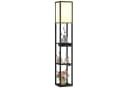 HOMCOM Stehlampe Modern Schwarz/Weiß mit USB, Steckdose & Stauraum Bild 2