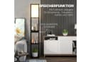 HOMCOM Stehlampe Modern Schwarz/Weiß mit USB, Steckdose & Stauraum Bild 5