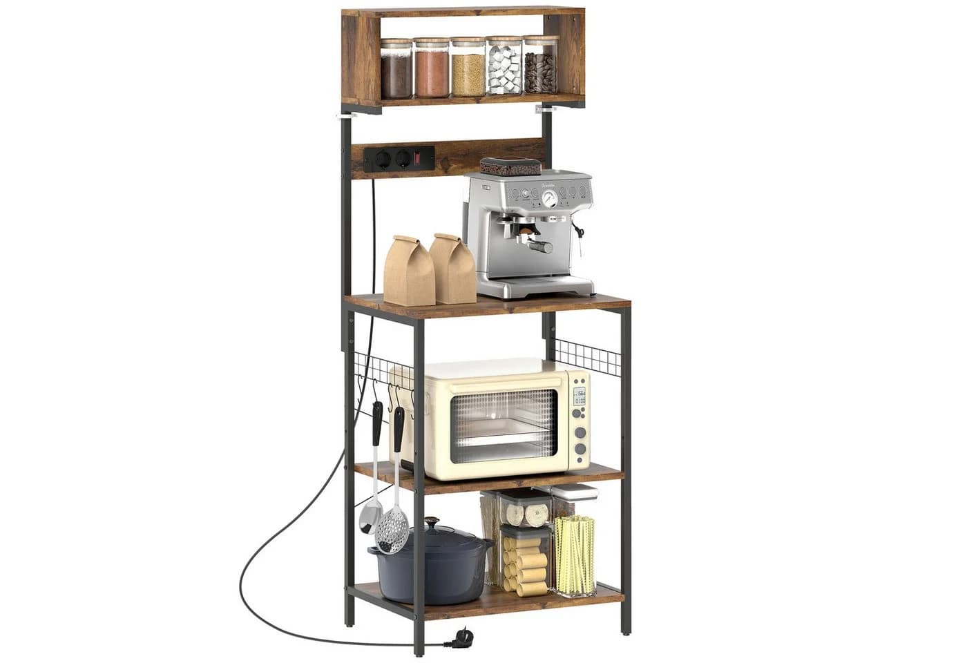 Küchenregal Industrial Stil Rustikal-Braun - Bild 1