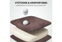 HOMCOM Bürostuhl mit Fußstütze und verstellbarer Rückenlehne Braun/Schwarz Bild 5