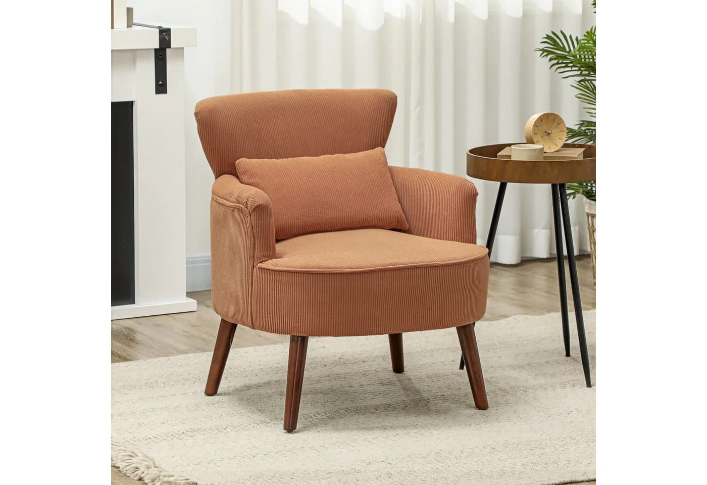 HOMCOM Loungesessel mit Armlehnen Relaxsessel Polstersessel Orange - Bild 2
