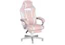 HOMCOM Gamingstuhl Kunstleder Rosa mit Fußstütze Bild 1