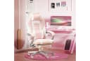 HOMCOM Gamingstuhl Kunstleder Rosa mit Fußstütze Bild 2