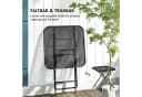 Outsunny Gartentisch Klappbar Schwarz Stahl Bild 5