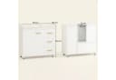 HOMCOM Waschbeckenunterschrank Weiß mit Soft-Close & Schubladen Bild 3