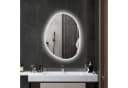 HOMCOM Badspiegel mit Touchschalter 3 Lichtfarben Silber Asymmetrisch IP44 Bild 2