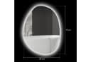 HOMCOM Badspiegel mit Touchschalter 3 Lichtfarben Silber Asymmetrisch IP44 Bild 3