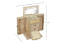 HOMCOM Schmuckkasten mit Spiegel und Schubladen Braun Paulownia-Holz Bild 3