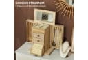 HOMCOM Schmuckkasten mit Spiegel und Schubladen Braun Paulownia-Holz Bild 4