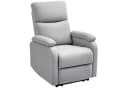 HOMCOM Relaxsessel Fernsehsessel mit Liegefunktion, Gepolstert TV-Sessel mit Leinenoptik, Grau Bild 1