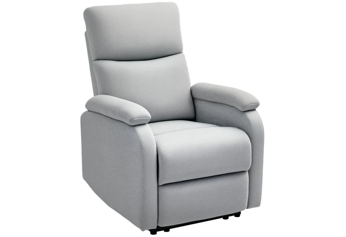 HOMCOM Relaxsessel Fernsehsessel mit Liegefunktion, Gepolstert TV-Sessel mit Leinenoptik, Grau