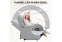 HOMCOM Relaxsessel Fernsehsessel mit Liegefunktion, Gepolstert TV-Sessel mit Leinenoptik, Grau Bild 4