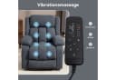 HOMCOM Relaxsessel mit Liegefunktion, Massagefunktion, Fernbedienung, Seitentasche, Fußteil, Leinenoptik, Dunkelgrau Bild 5