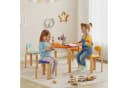AIYAPLAY Kindersitzgruppe für Kinder von 3 bis 8 Jahren, 5-teiliges Set mit Tisch, Stühlen und Hockern, Blumenform, Mehrfarbig Bild 2