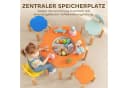 AIYAPLAY Kindersitzgruppe für Kinder von 3 bis 8 Jahren, 5-teiliges Set mit Tisch, Stühlen und Hockern, Blumenform, Mehrfarbig Bild 5