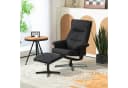 HOMCOM Relaxsessel mit Hocker Schwarz Liegefunktion Wippfunktion Bild 2