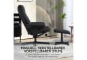 HOMCOM Relaxsessel mit Hocker Schwarz Liegefunktion Wippfunktion Bild 4
