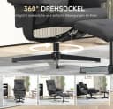 HOMCOM Relaxsessel mit Hocker Schwarz Liegefunktion Wippfunktion Bild 5