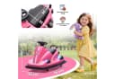 AIYAPLAY Elektro-Kinderauto 360° drehbar, Lenkrad, LED-Lichter, Rosa Bild 3