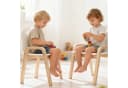 AIYAPLAY Kinderstuhl für Kinder im Alter von 3-15 Jahren, Höhenverstellbar, stapelbar, Weiß Bild 2