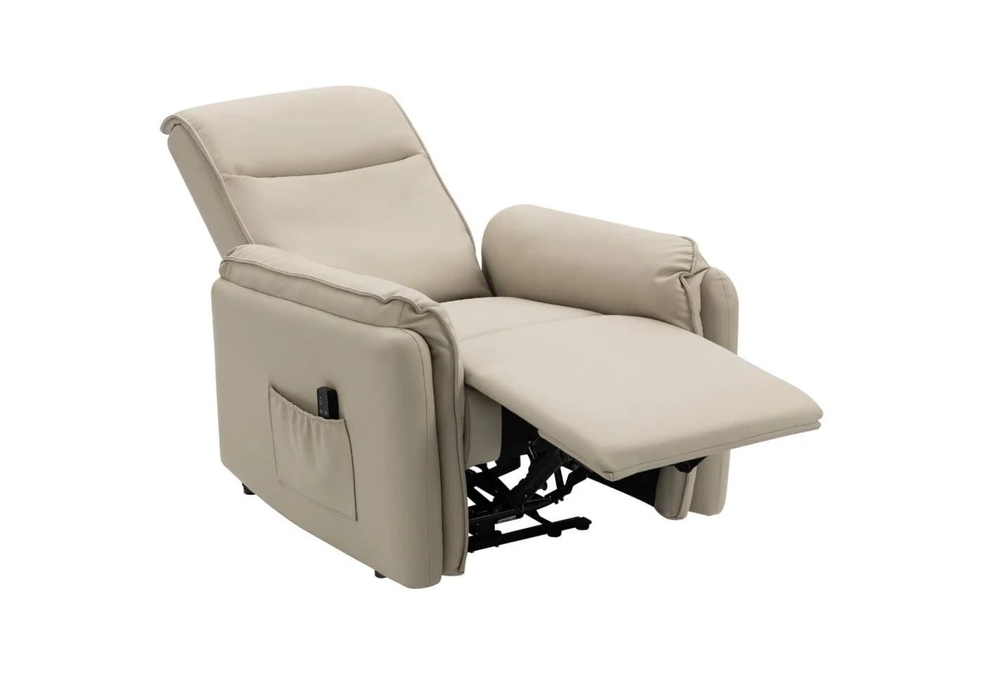 HOMCOM Elektrischer Massagesessel Beige mit Liegefunktion