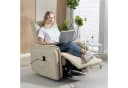 HOMCOM Elektrischer Massagesessel Beige mit Liegefunktion Bild 2
