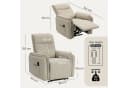 HOMCOM Elektrischer Massagesessel Beige mit Liegefunktion Bild 3