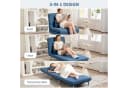 HOMCOM Schlafsofa Blau Samtoptik 3-in-1 mit verstellbarer Rückenlehne Bild 4
